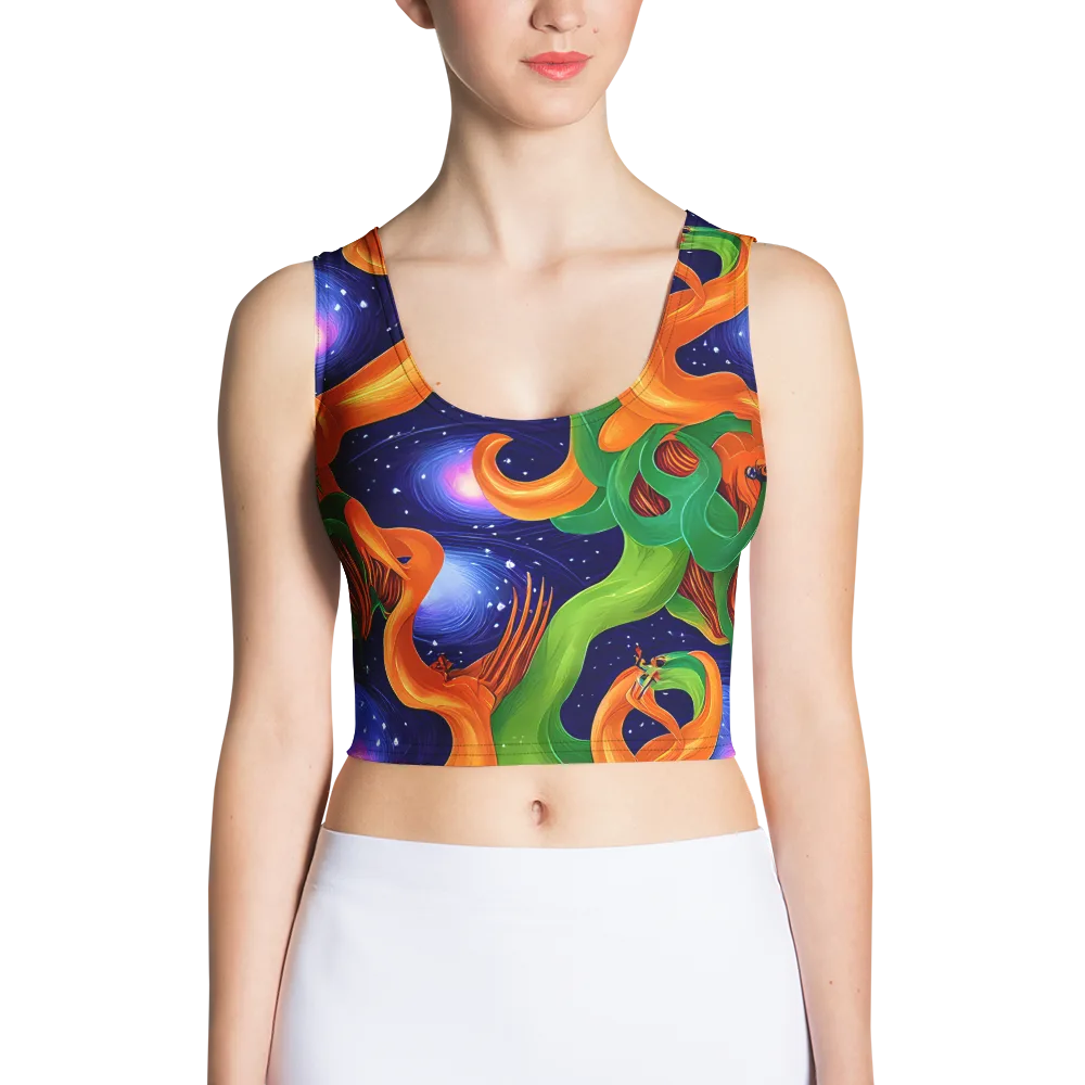Cosmic Aviary on Crop Top — Front