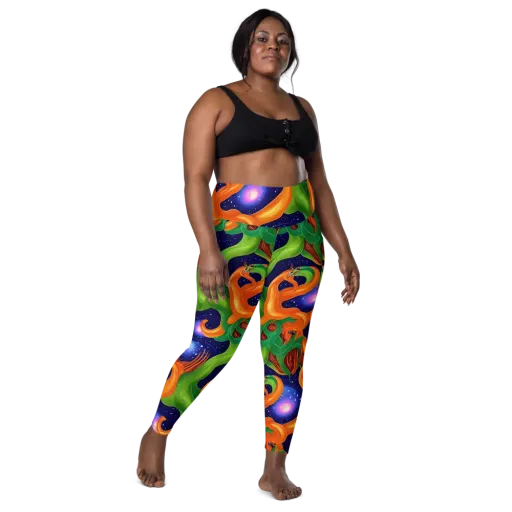 Cosmic Aviary on a Leggings with Pockets