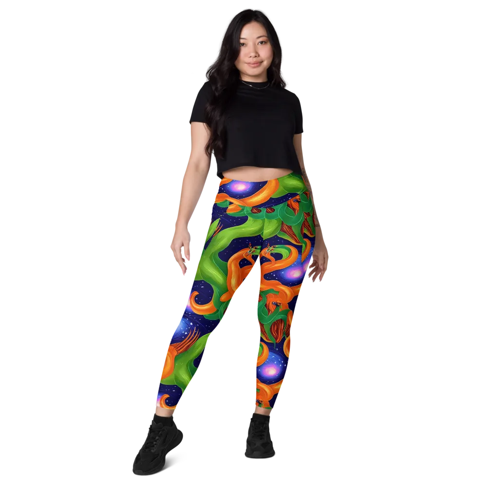 Cosmic Aviary on Leggings with Pockets — Front