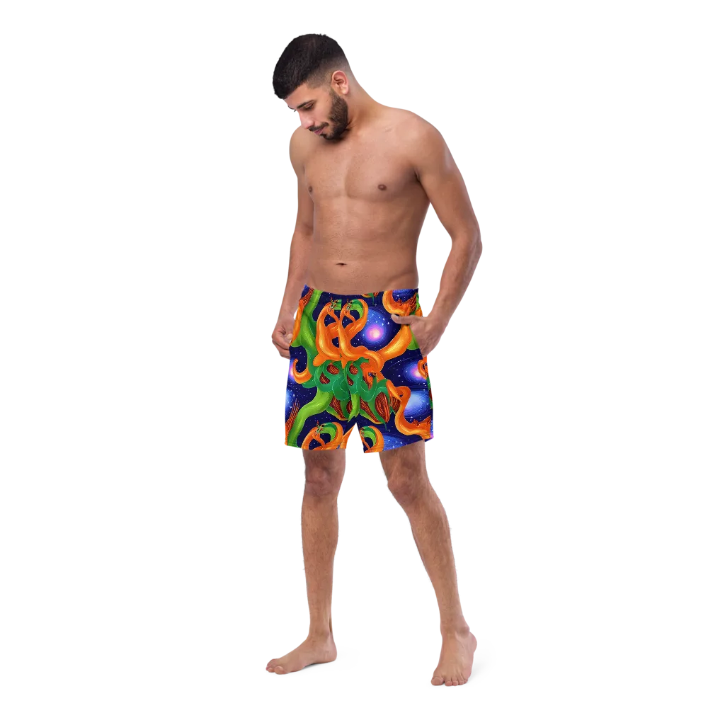 Cosmic Aviary on Swim Trunks — Left Front