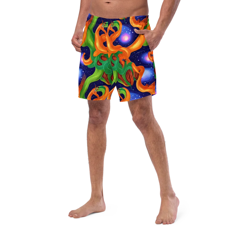 Cosmic Aviary on Swim Trunks — Left Front