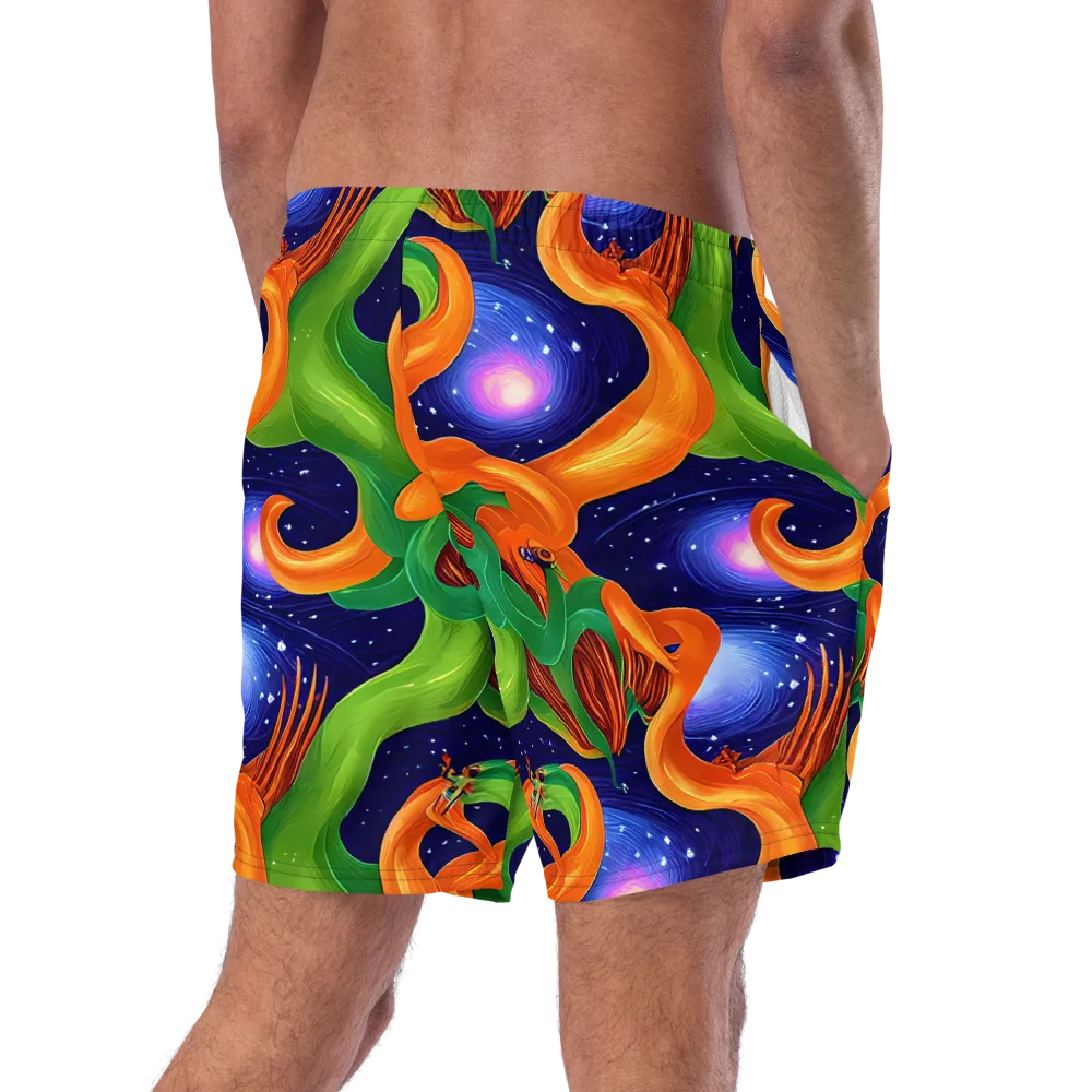 Cosmic Aviary on Swim Trunks — Right Back