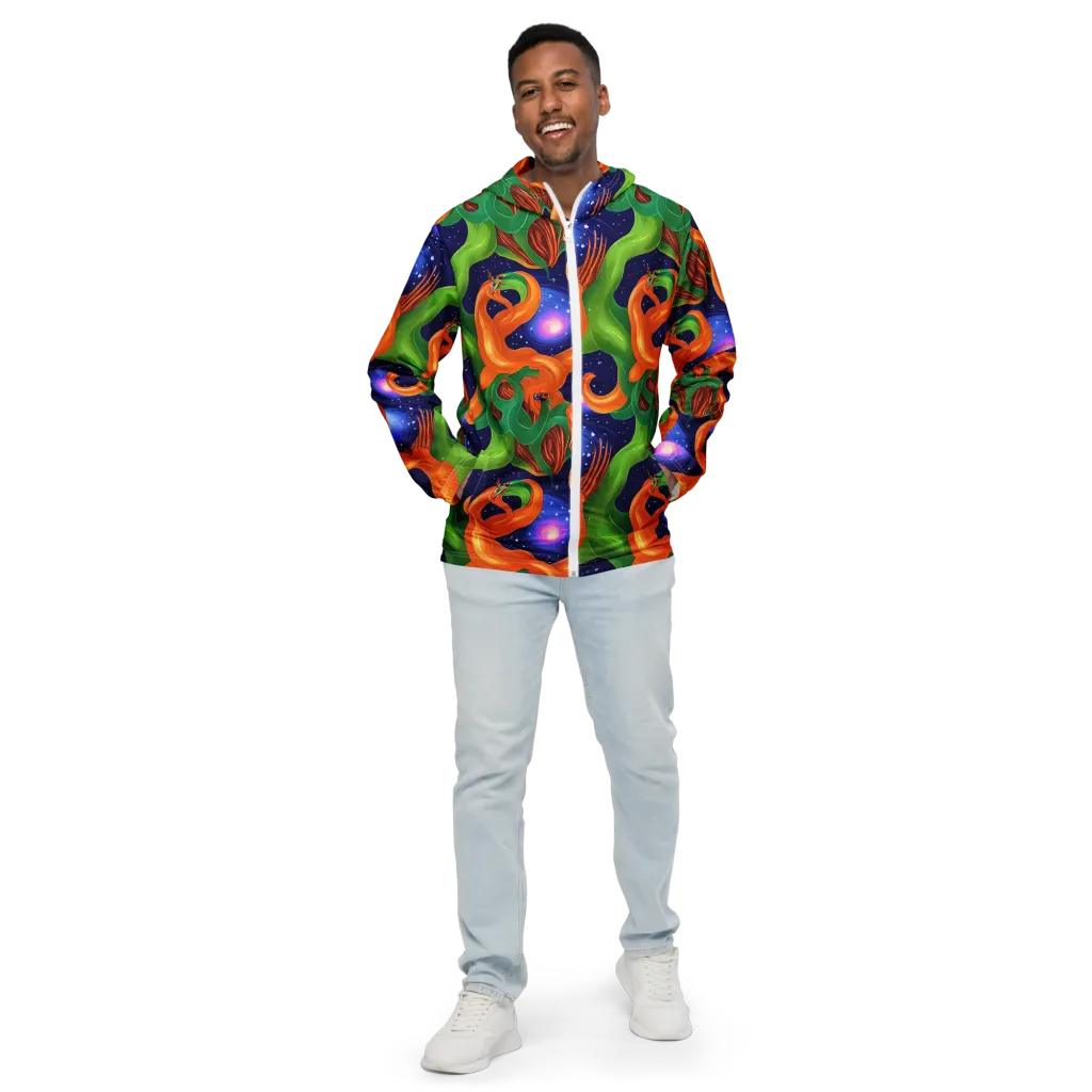 Cosmic Aviary on Men's Windbreaker — Front