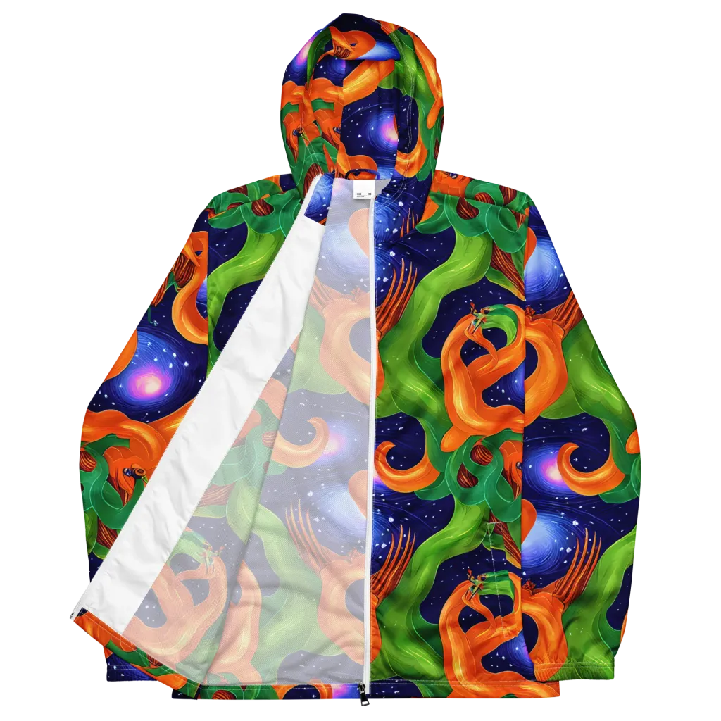 Cosmic Aviary on Men's Windbreaker — Front