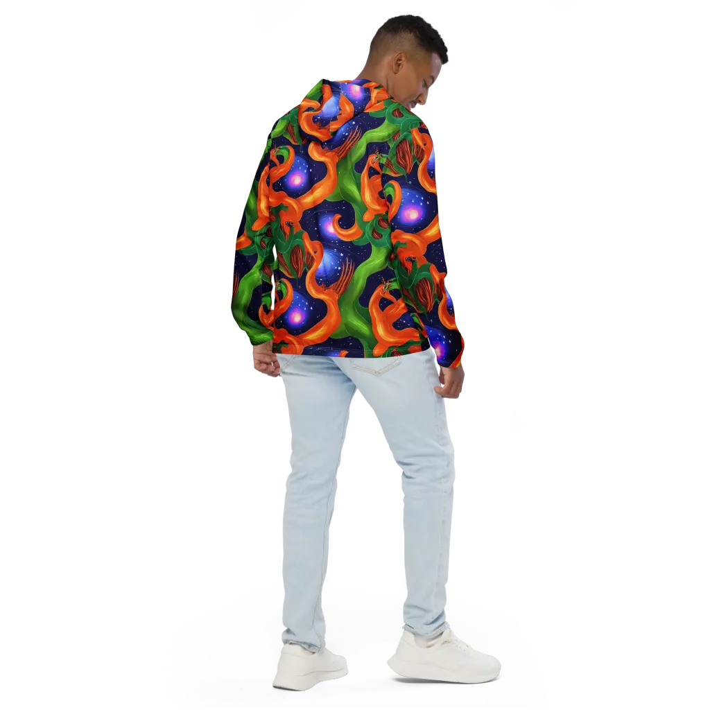 Cosmic Aviary on Men's Windbreaker — Back