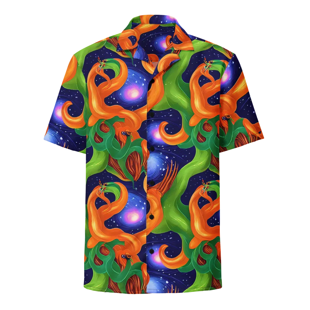 Cosmic Aviary on Button Shirt — Front