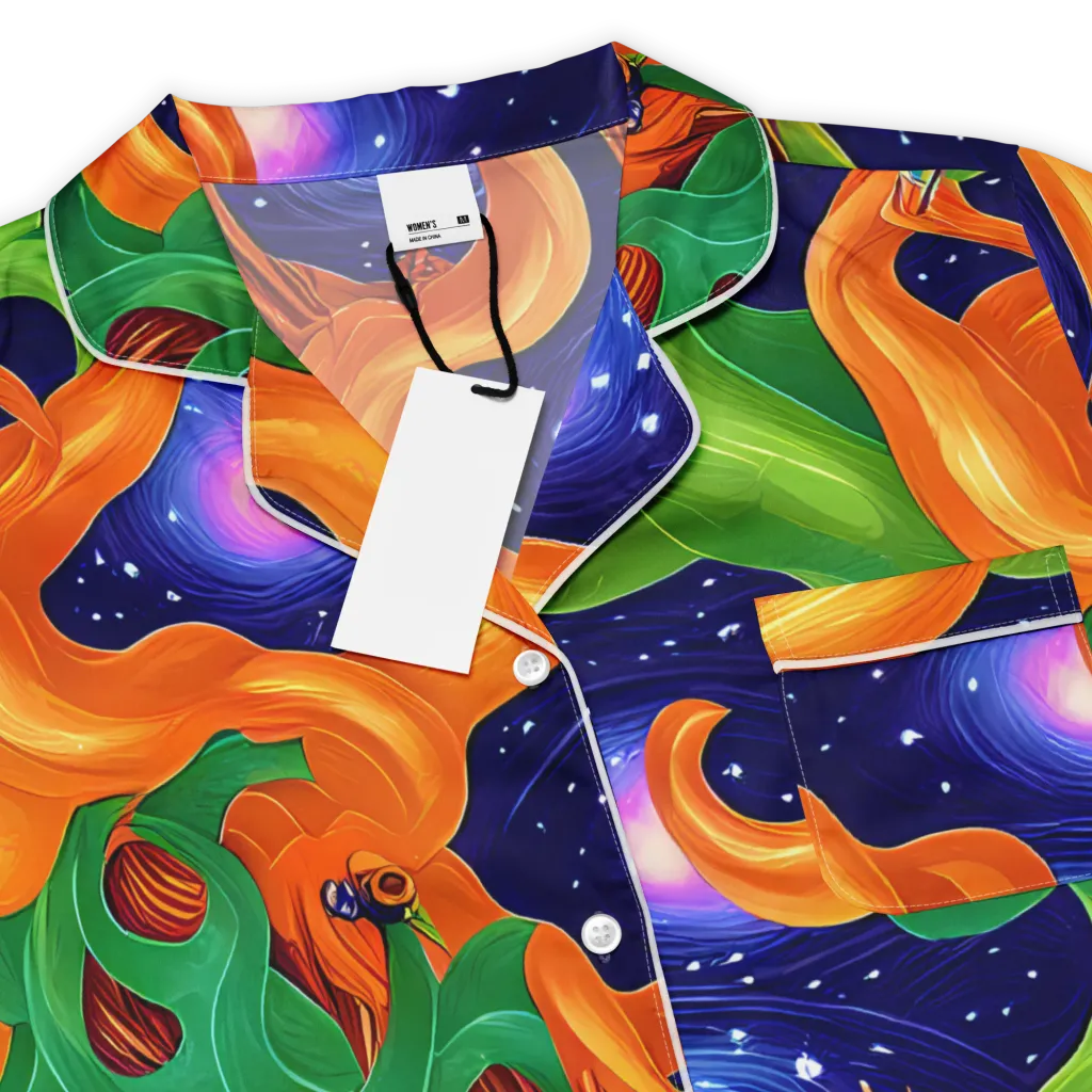 Cosmic Aviary on Women's Short Sleeve Pajama Top — Product details