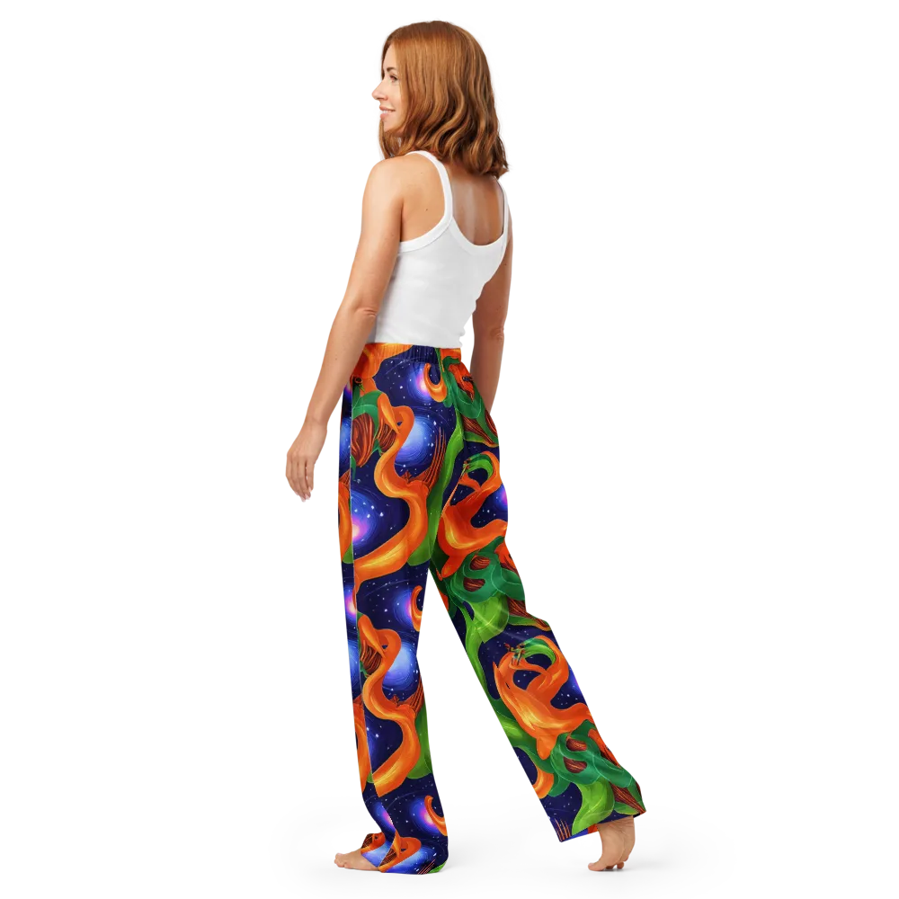 Cosmic Aviary on Women's Pajama Pants — Back