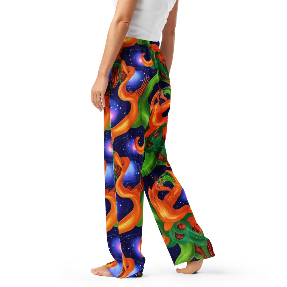 Cosmic Aviary on Women's Pajama Pants — Left