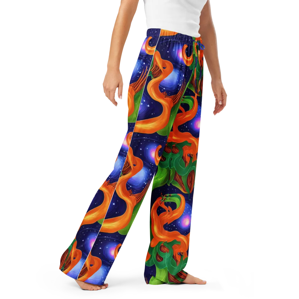Cosmic Aviary on Women's Pajama Pants — Right Front