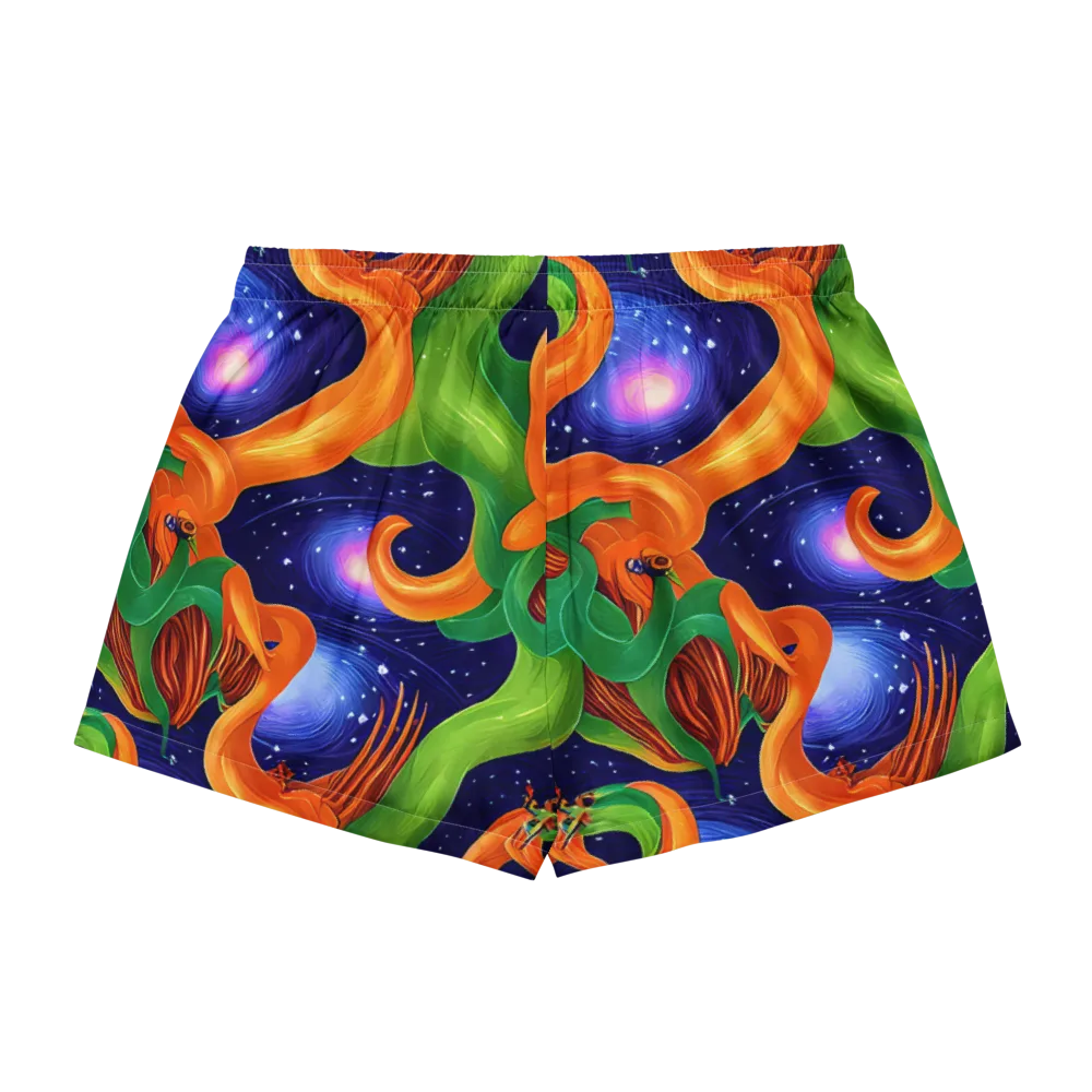 Cosmic Aviary on Women's Pajama Shorts — Back