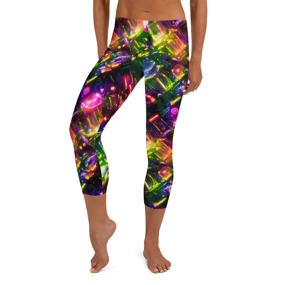 Lacquered Wilds on Capri Leggings — Front