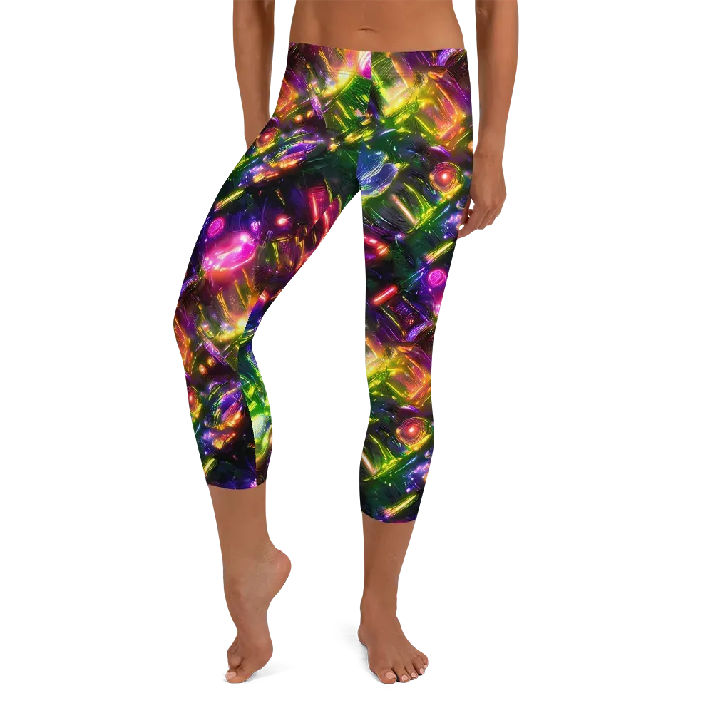 Lacquered Wilds on Capri Leggings — Front