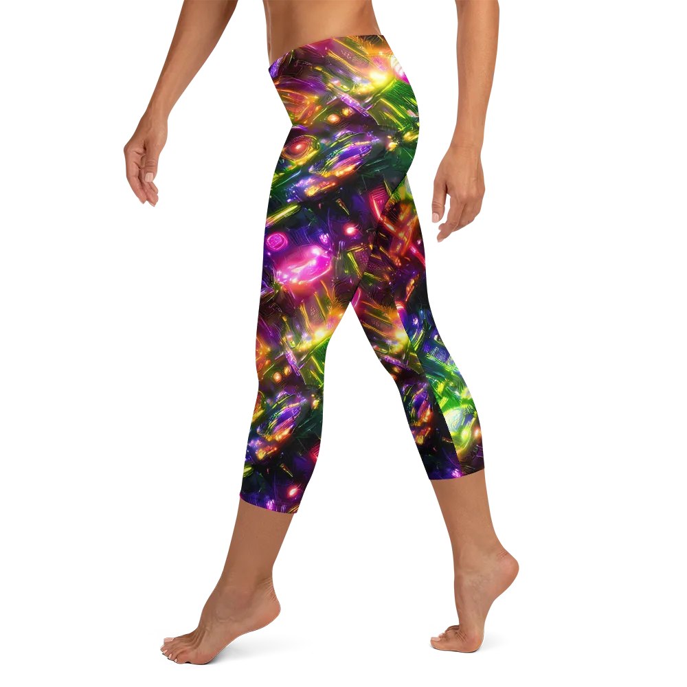 Lacquered Wilds on Capri Leggings — Left