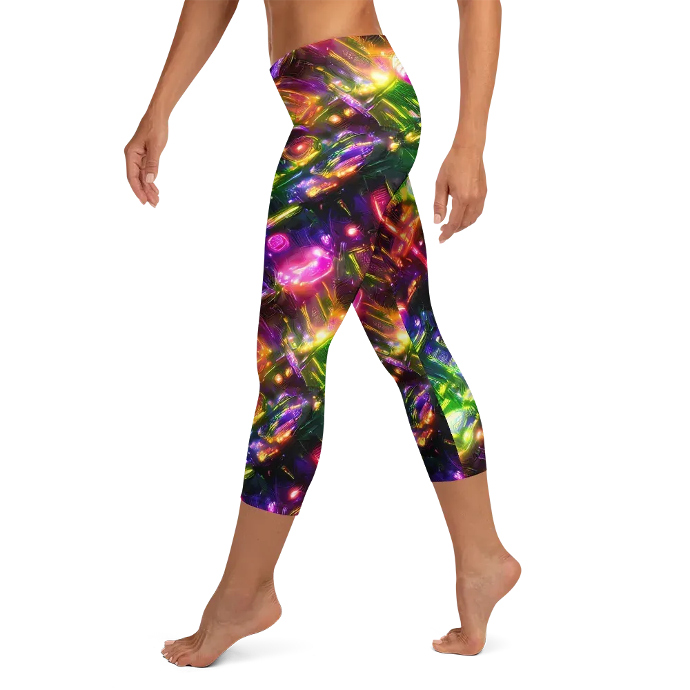 Lacquered Wilds on Capri Leggings — Left