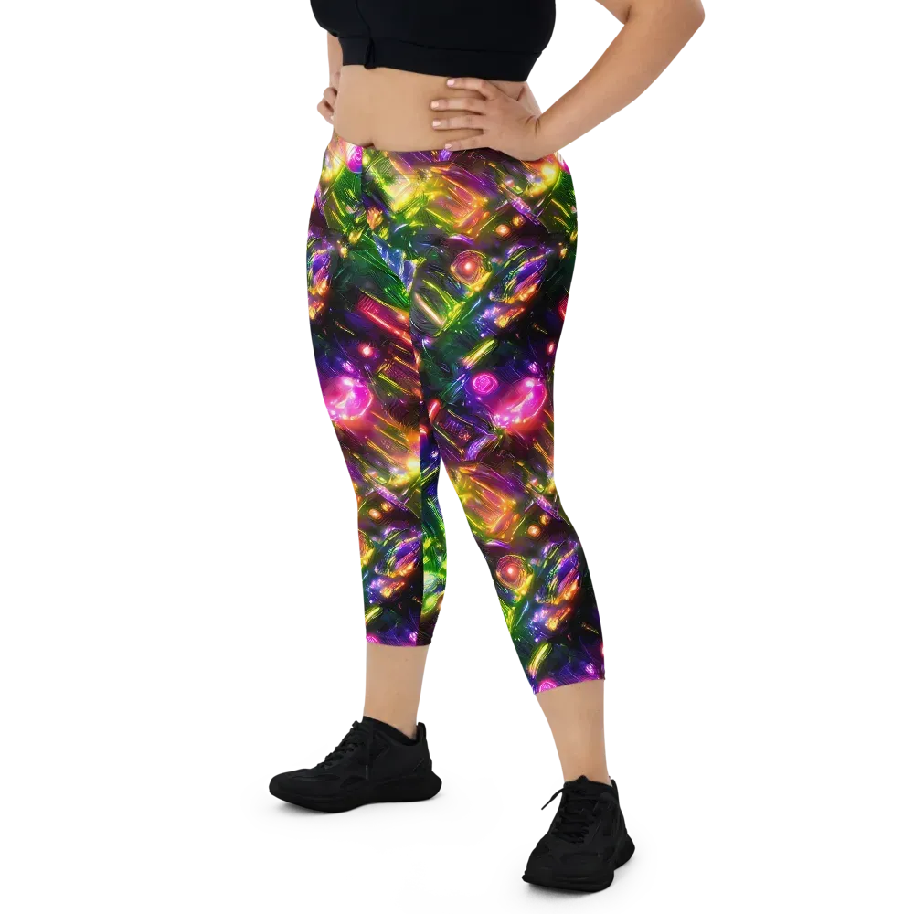 Lacquered Wilds on Capri Leggings — Front