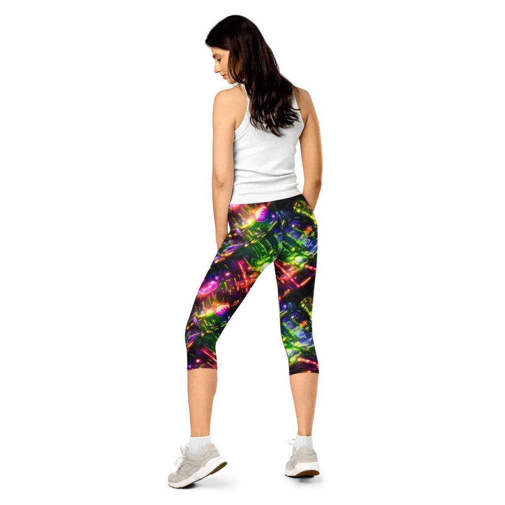 Lacquered Wilds on Capri Leggings — Back