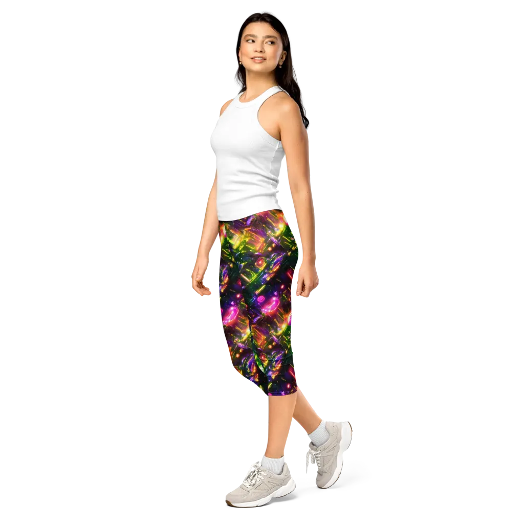 Lacquered Wilds on Capri Leggings — Left Front