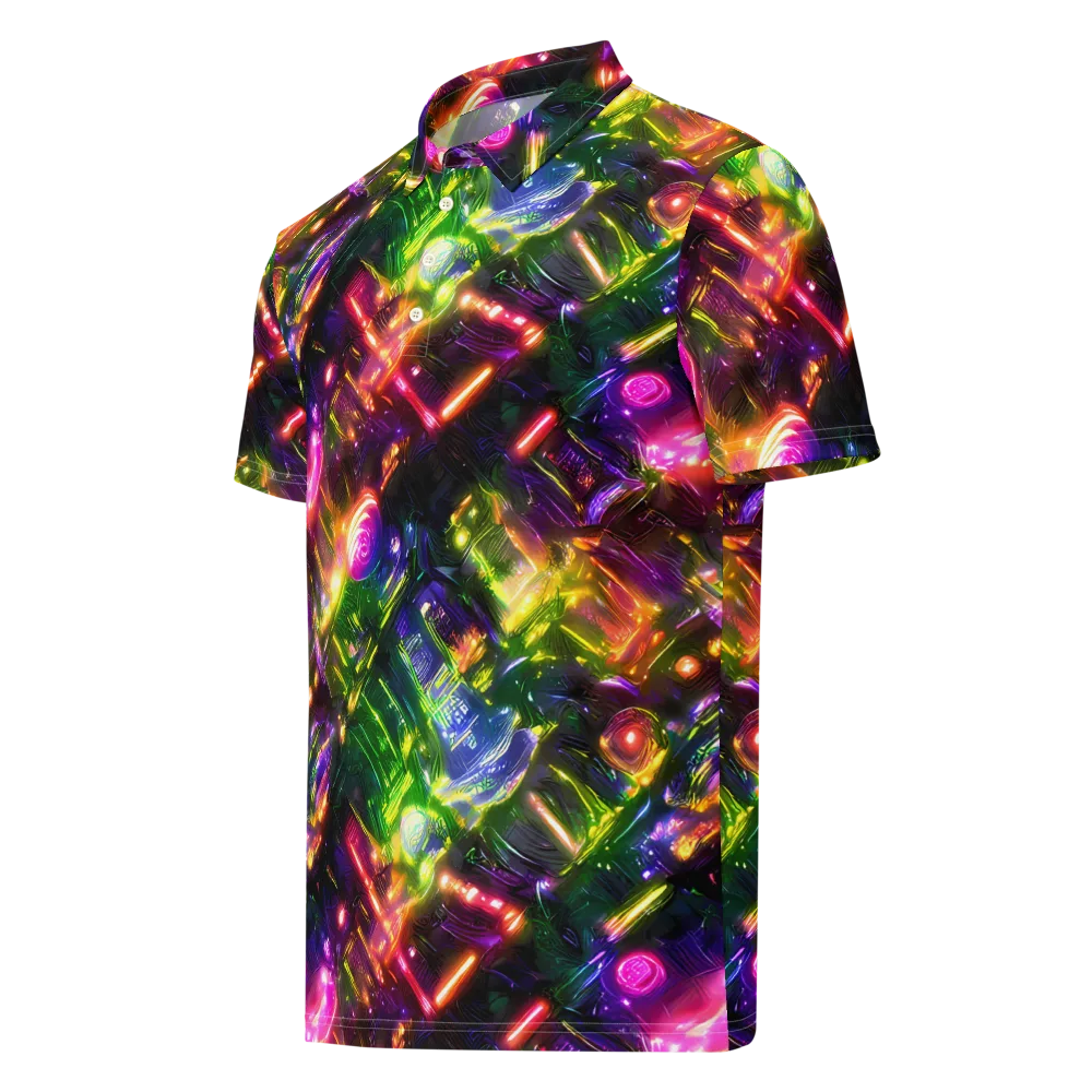 Lacquered Wilds on Men's Slim Fit Polo Shirt — Left Front