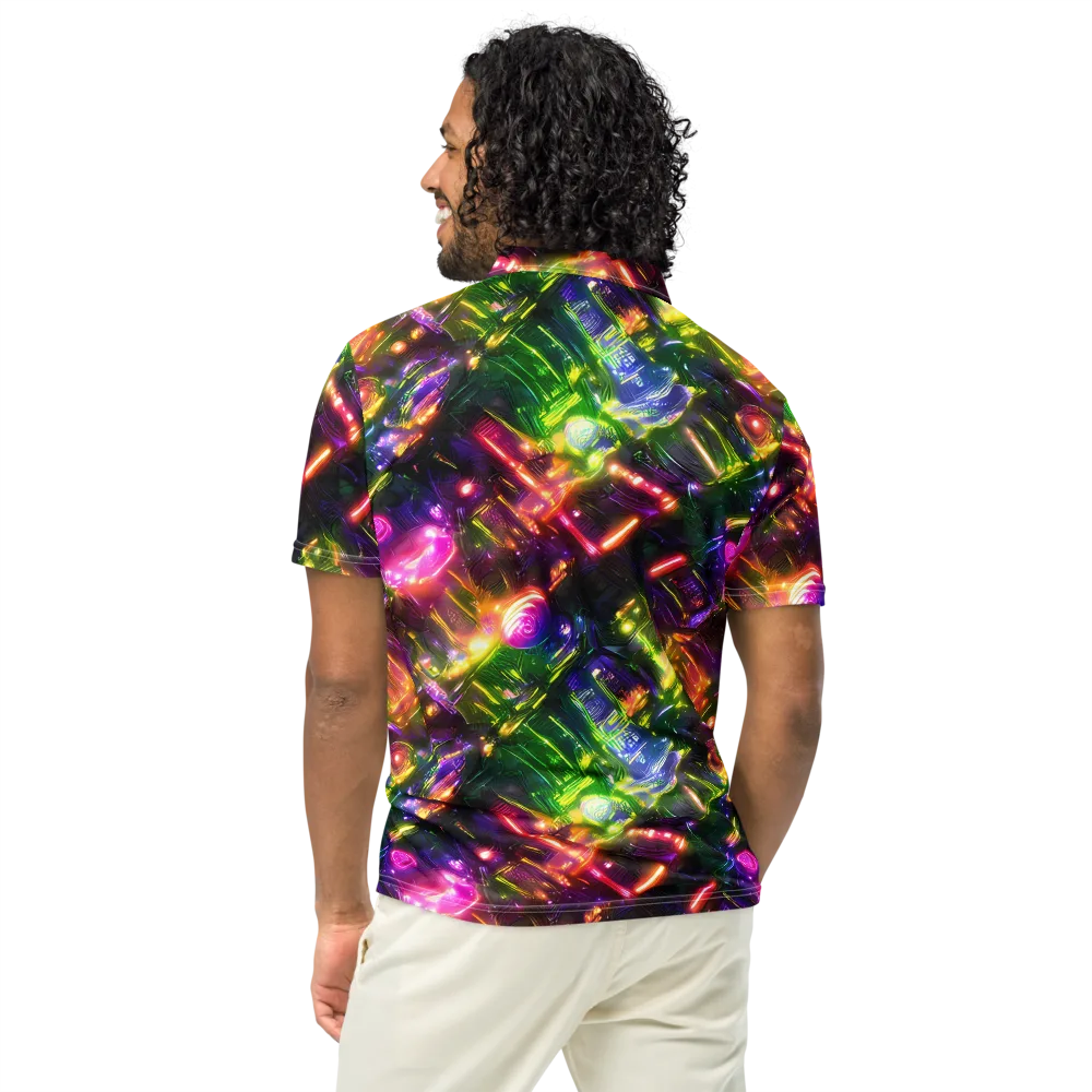 Lacquered Wilds on Men's Slim Fit Polo Shirt — Back