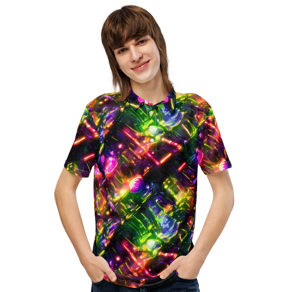 Lacquered Wilds on Men's Slim Fit Polo Shirt — Front