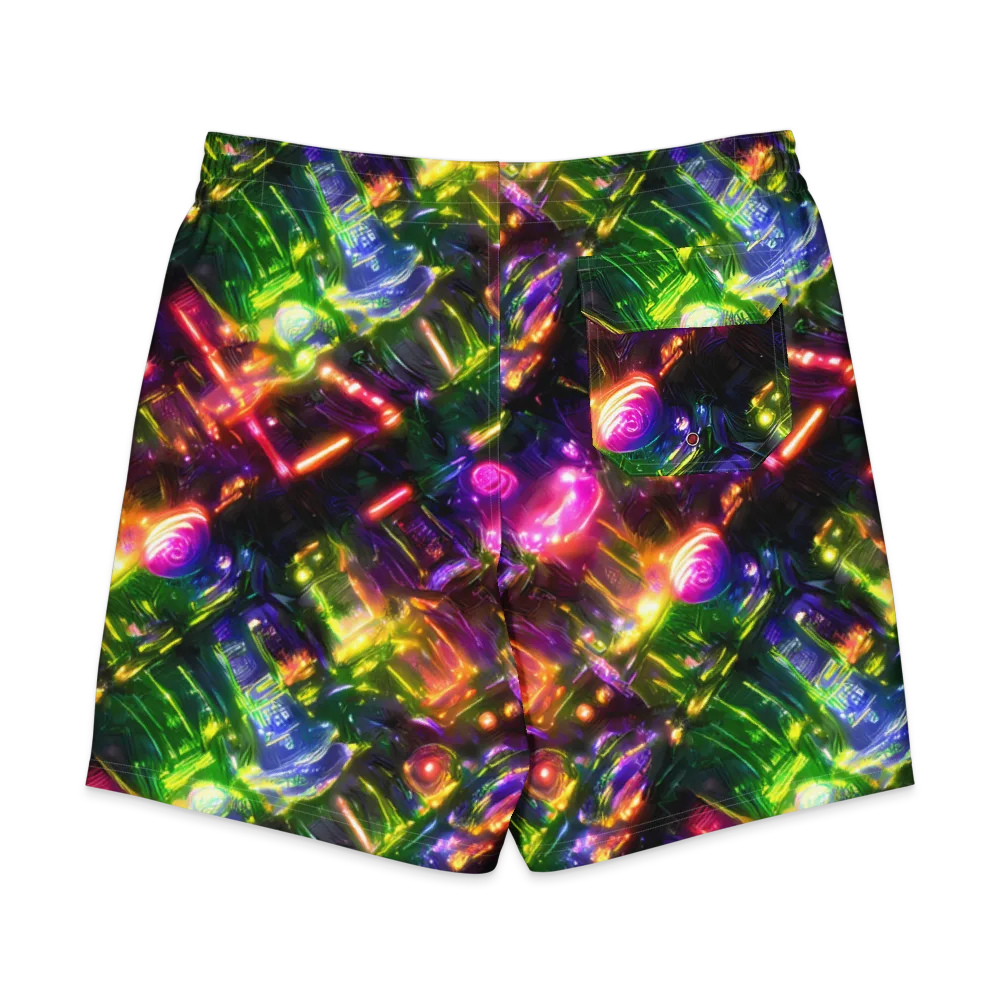 Lacquered Wilds on Men's Board Shorts — Back