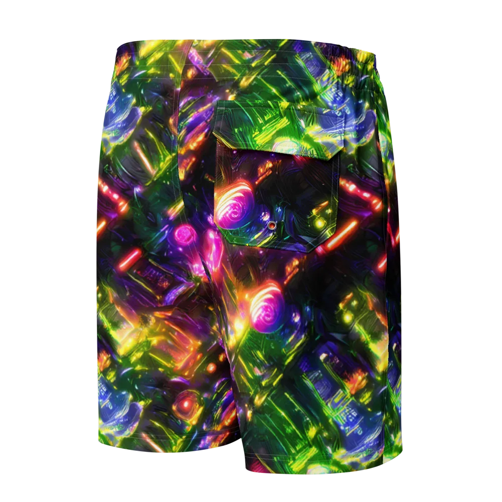 Lacquered Wilds on Men's Board Shorts — Back