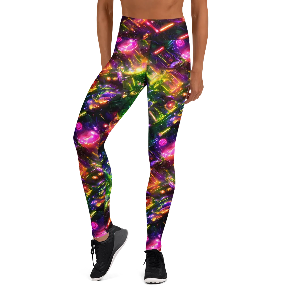 Lacquered Wilds on Yoga Leggings — Front