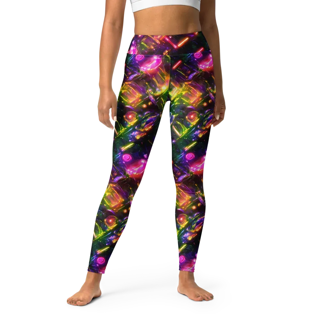 Lacquered Wilds on Yoga Leggings — Front