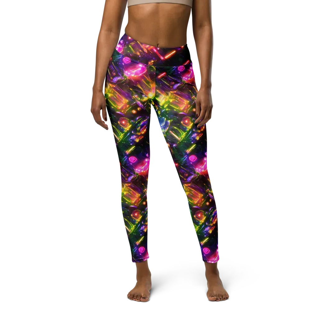Lacquered Wilds on Yoga Leggings — Front