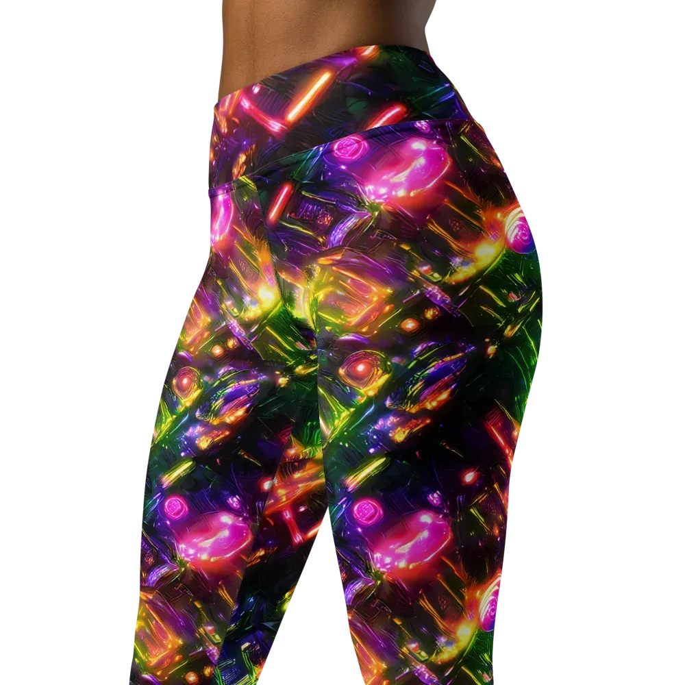 Lacquered Wilds on Yoga Leggings — Left Front