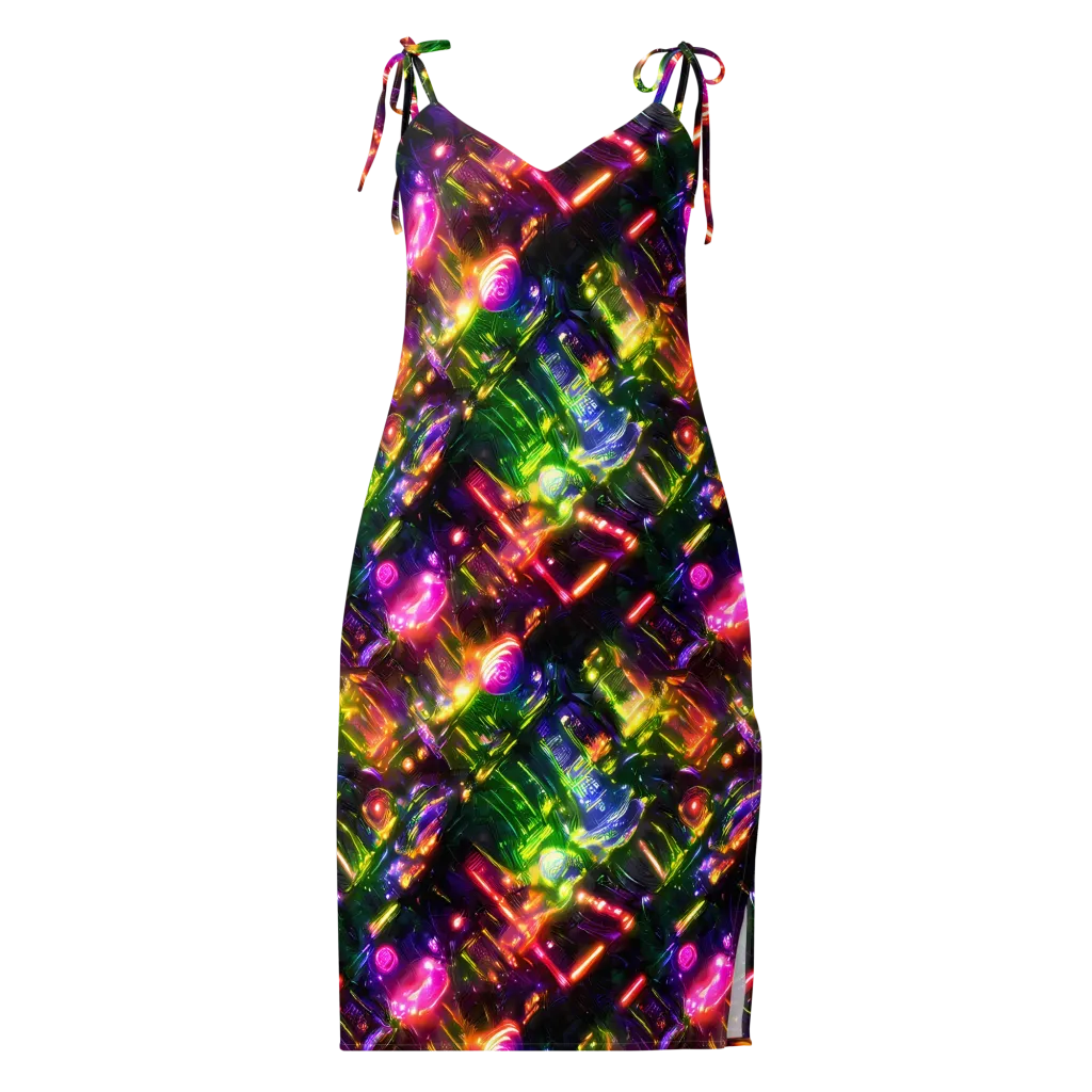Lacquered Wilds on Slip Dress — Front