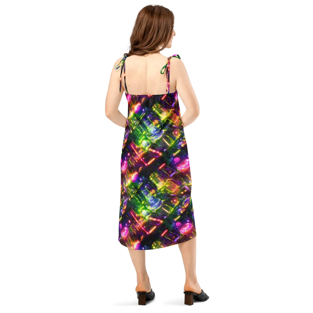 Lacquered Wilds on Slip Dress — Back