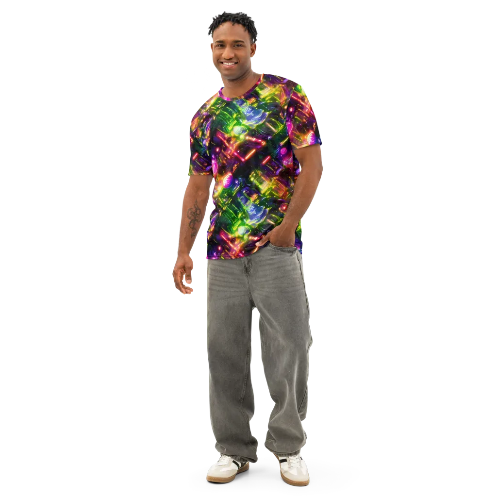 Lacquered Wilds on Men's Cotton Crew Neck T-Shirt — Front