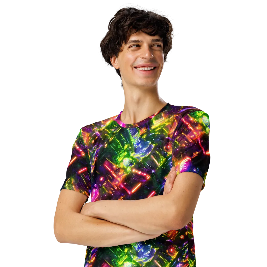 Lacquered Wilds on Men's Crew Neck T-Shirt — Left Front