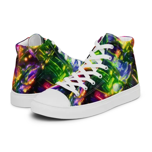 Lacquered Wilds on a Men's High Top Canvas Shoes
