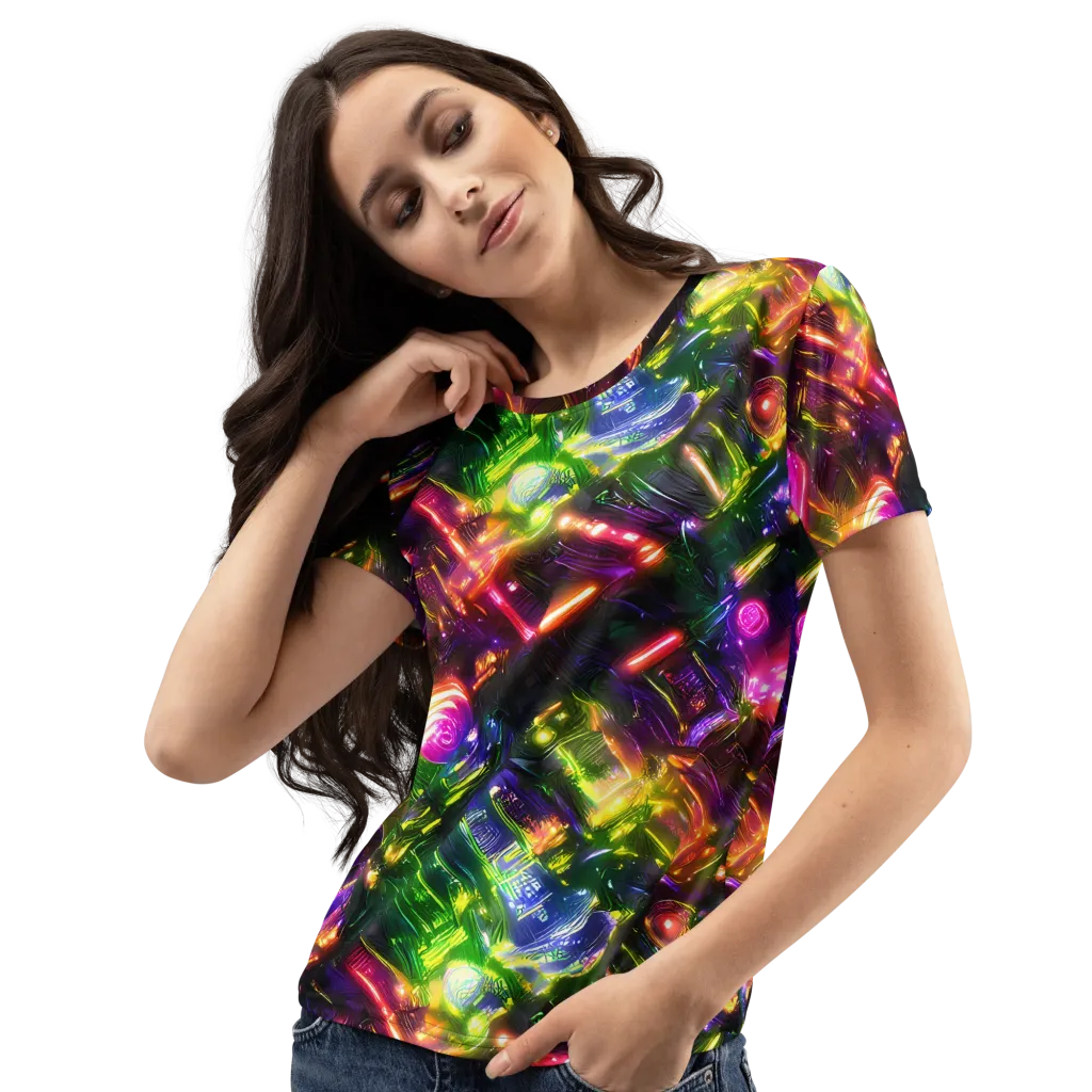 Lacquered Wilds on Women's Crew Neck T-Shirt — Left Front