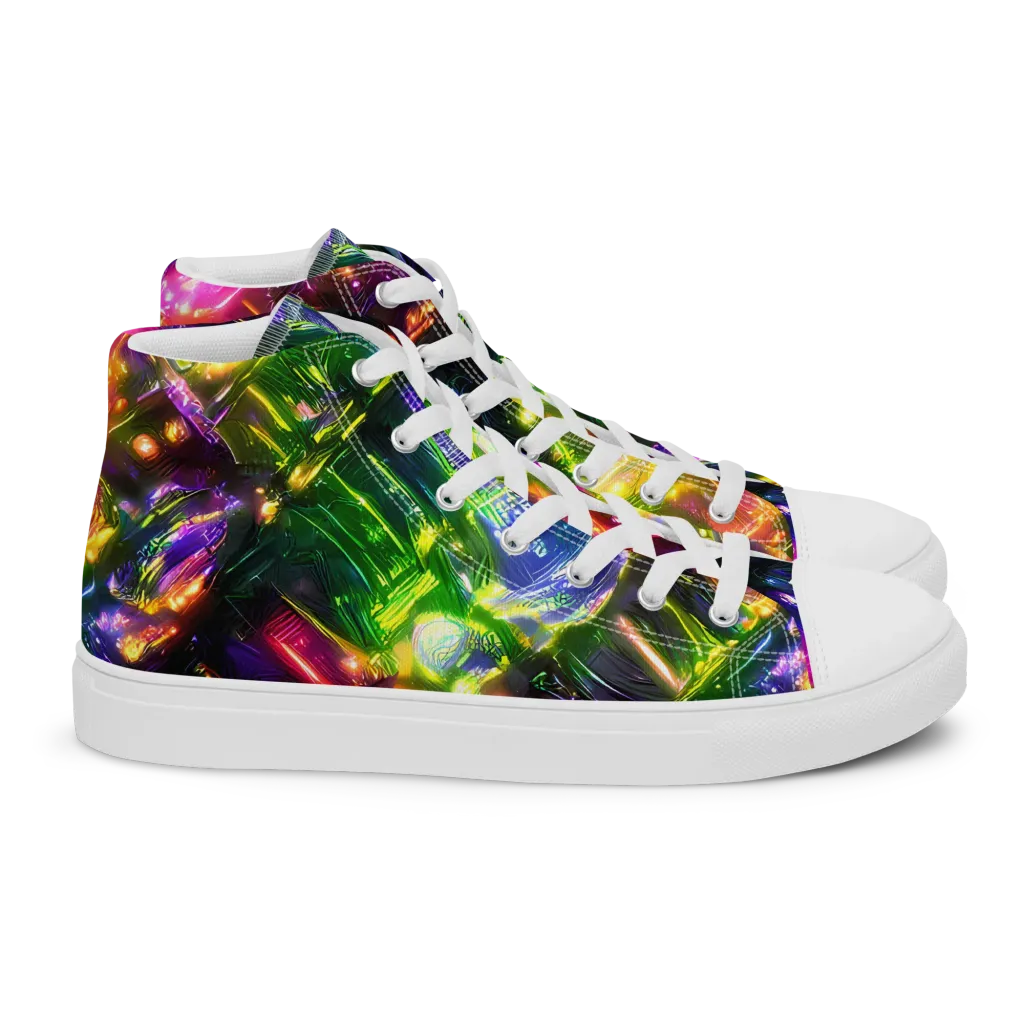 Lacquered Wilds on Women's High Top Canvas Shoes — Right