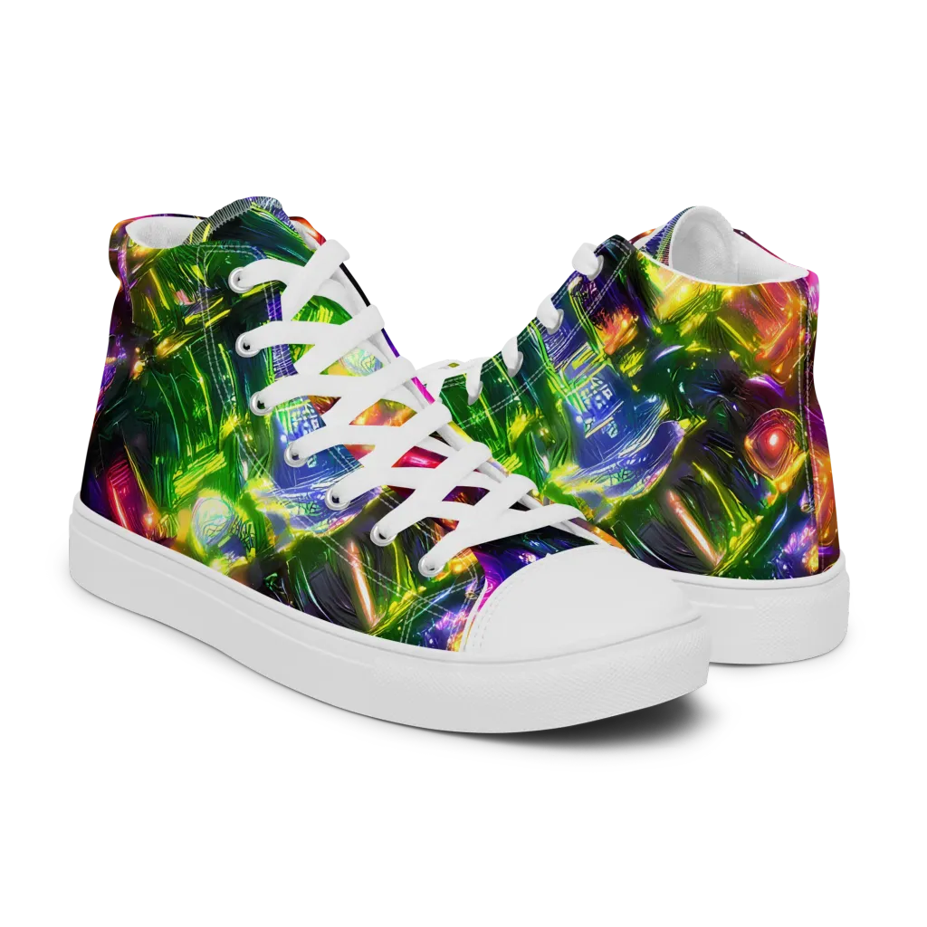 Lacquered Wilds on Women's High Top Canvas Shoes — Right