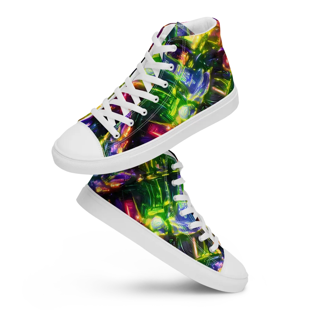 Lacquered Wilds on Women's High Top Canvas Shoes — Front