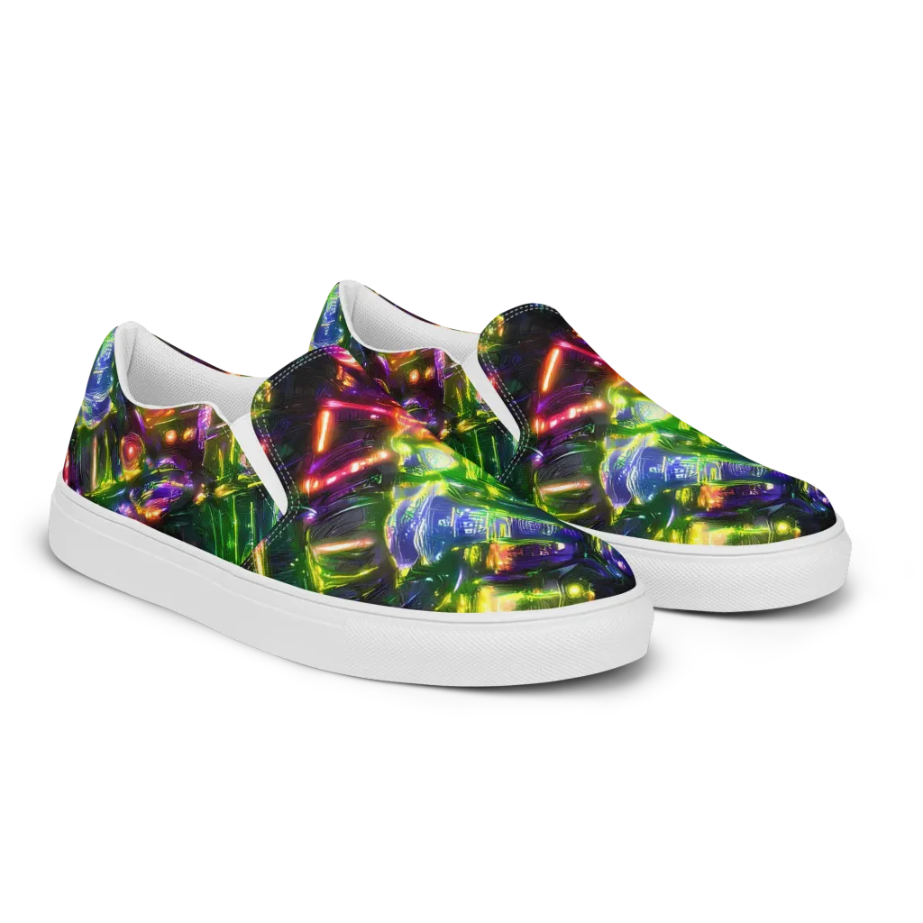 Lacquered Wilds on Men's Slip-On Canvas Shoes — Right Front