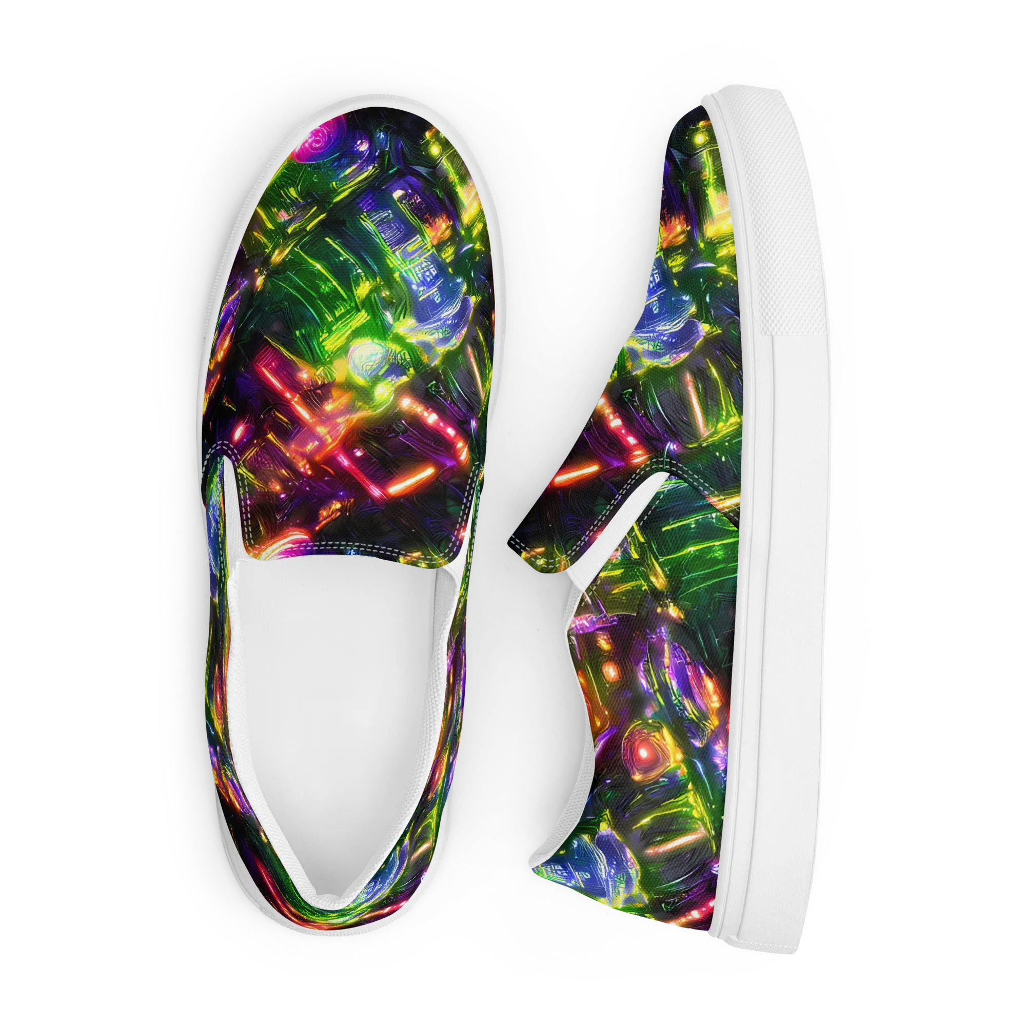 Lacquered Wilds on Men's Slip-On Canvas Shoes — Front