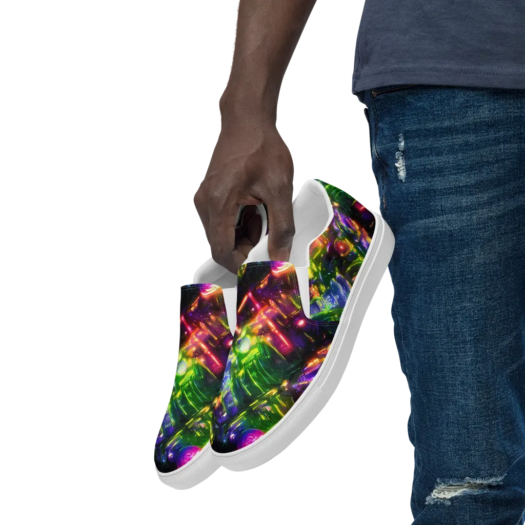 Lacquered Wilds on Men's Slip-On Canvas Shoes — Left Front