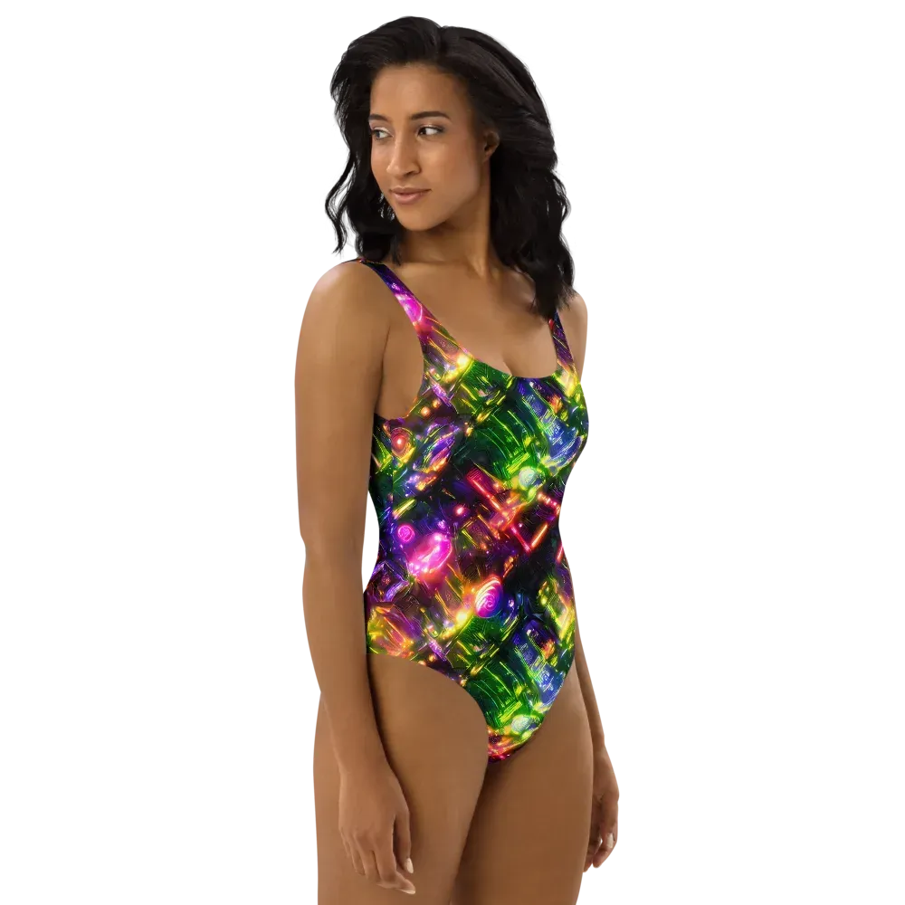 Lacquered Wilds on One-Piece Swimsuit — Right