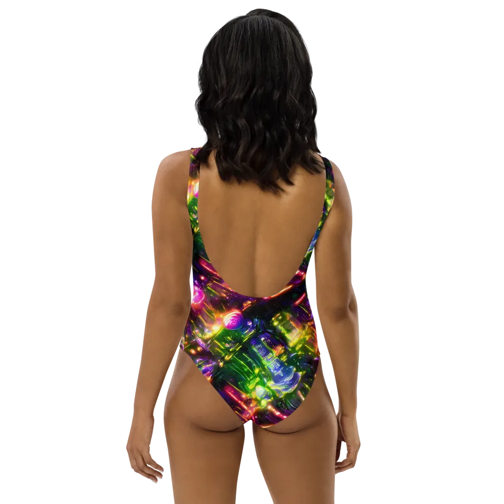 Lacquered Wilds on One-Piece Swimsuit — Back