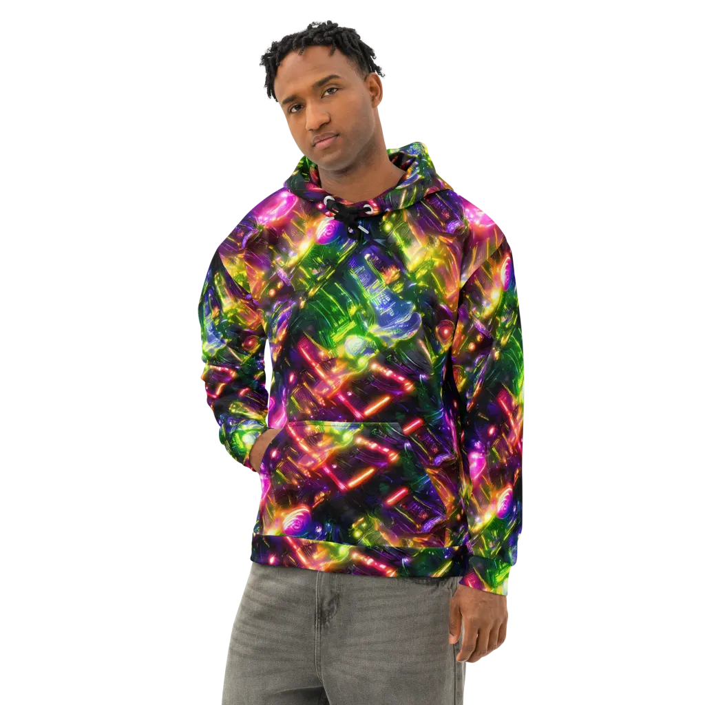 Lacquered Wilds on Cotton Hoodie — Left Front