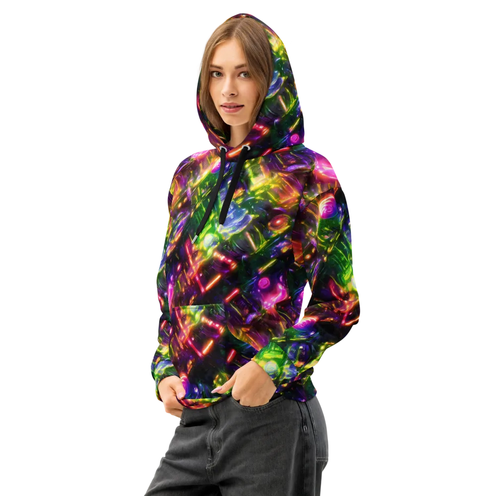 Lacquered Wilds on Cotton Hoodie — Left Front