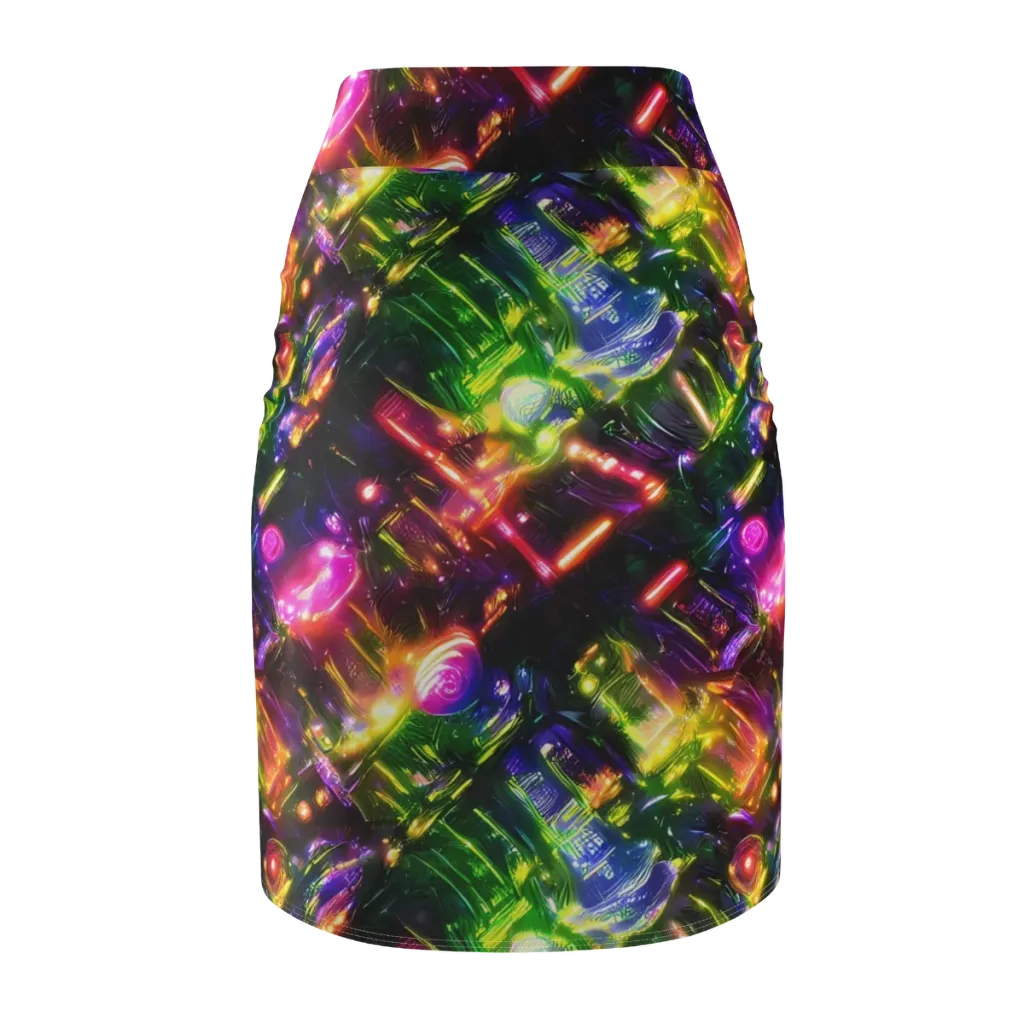 Lacquered Wilds on Pencil Skirt — Back