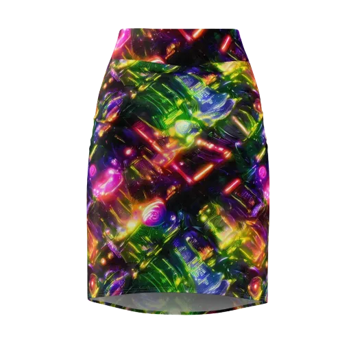 Lacquered Wilds on a Pencil Skirt