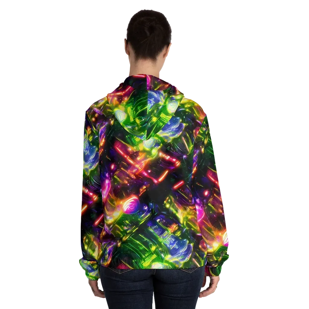 Lacquered Wilds on Women's Full-Zip Hoodie — Back On Person